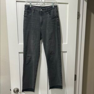 Express Black Ankle Cropped Jeans